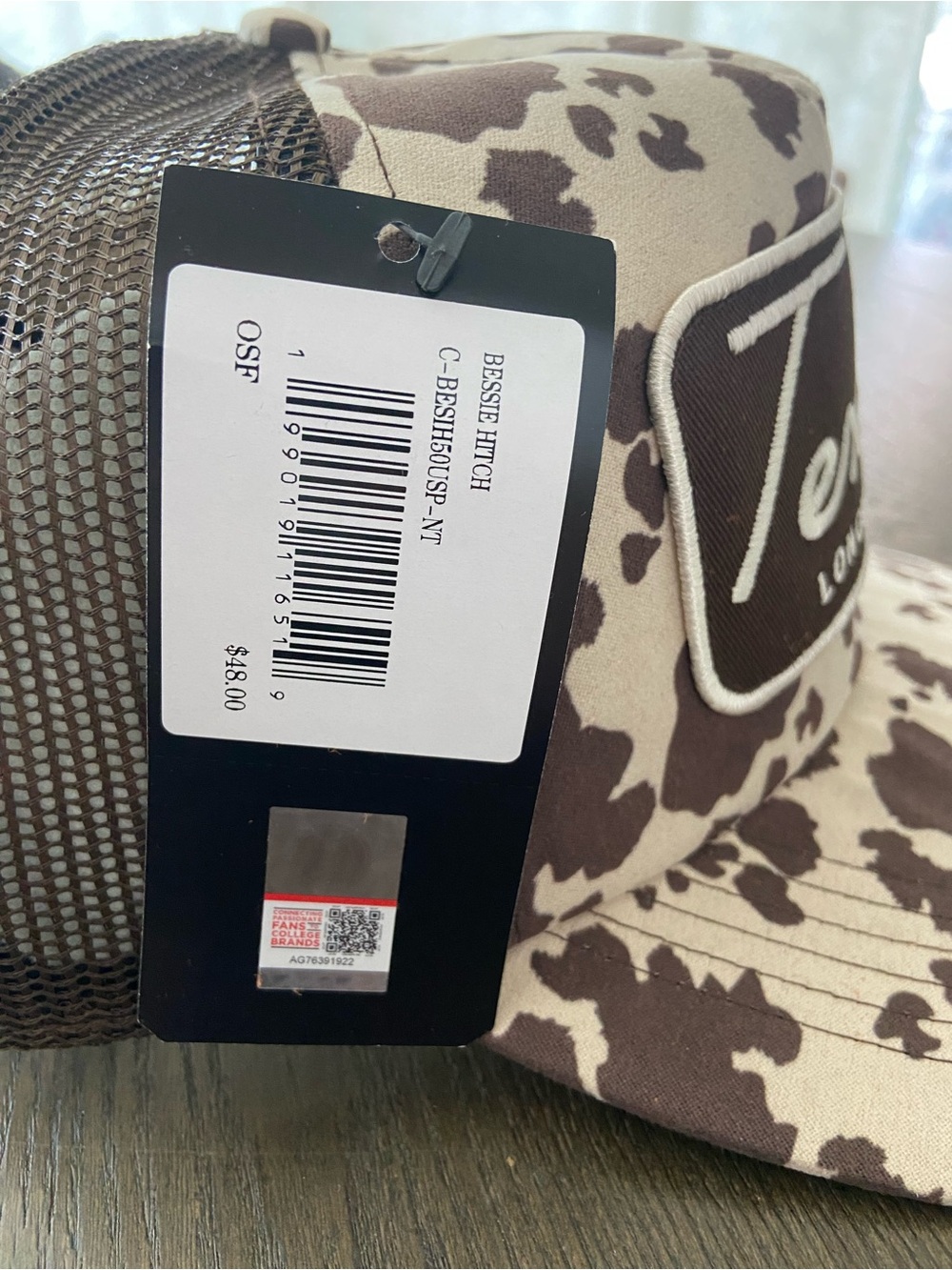 '47 Texas Longhorns Cowhide Print Trucker Hat - Picture 6 of 6